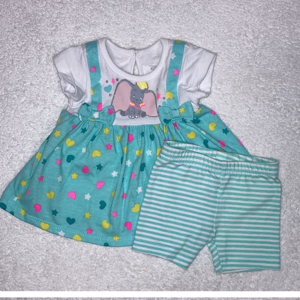 Disney Dumbo Baby Girl Jumper and Short Set 2- Piece Set 18 months
